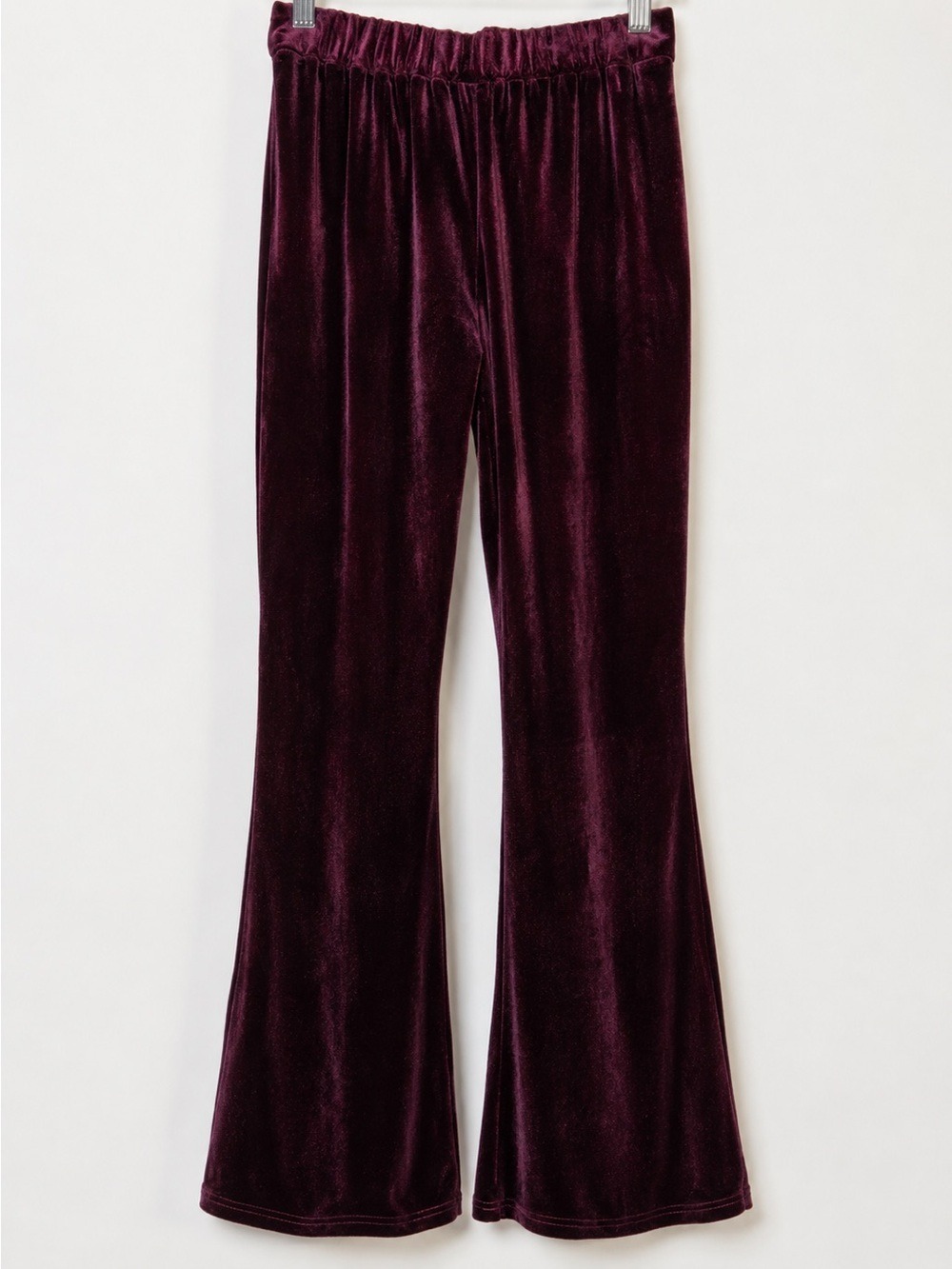 Halara Burgundy Velvet Flare Pants Small Pull On Stretch NWT - Picture 4 of 10